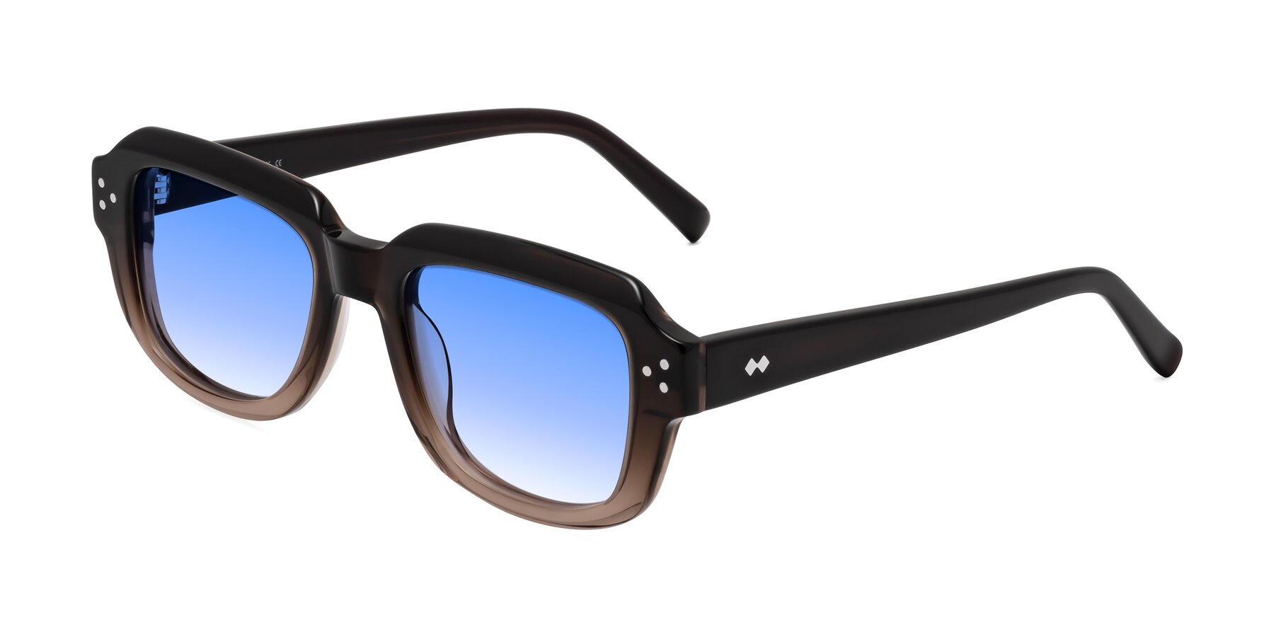 Angle of Bruges in Gradient Brown with Blue Gradient Lenses