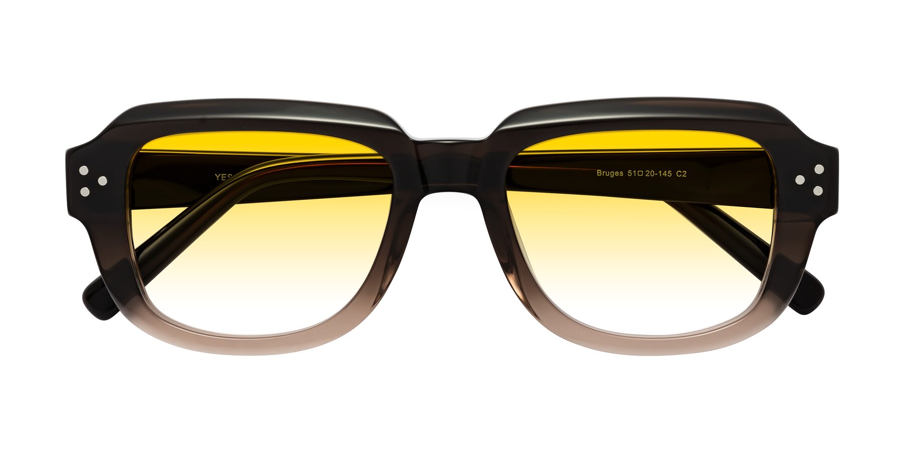 Folded Front of Bruges in Gradient Brown with Yellow Gradient Lenses