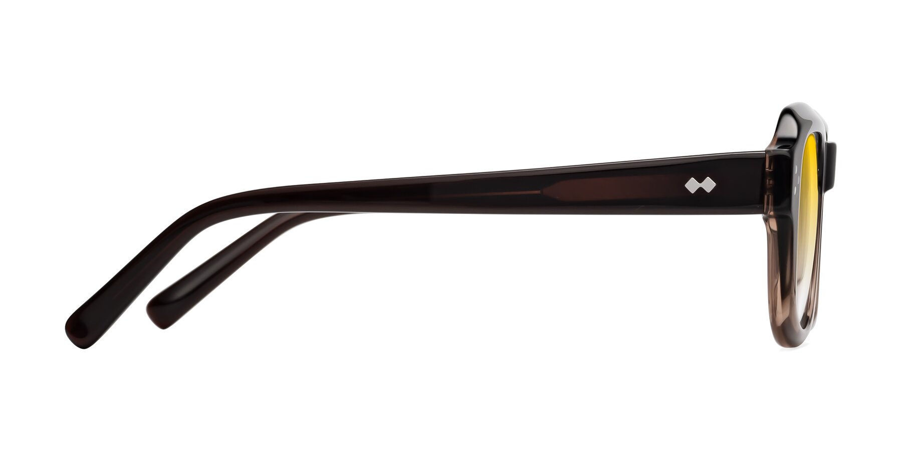 Side of Bruges in Gradient Brown with Yellow Gradient Lenses