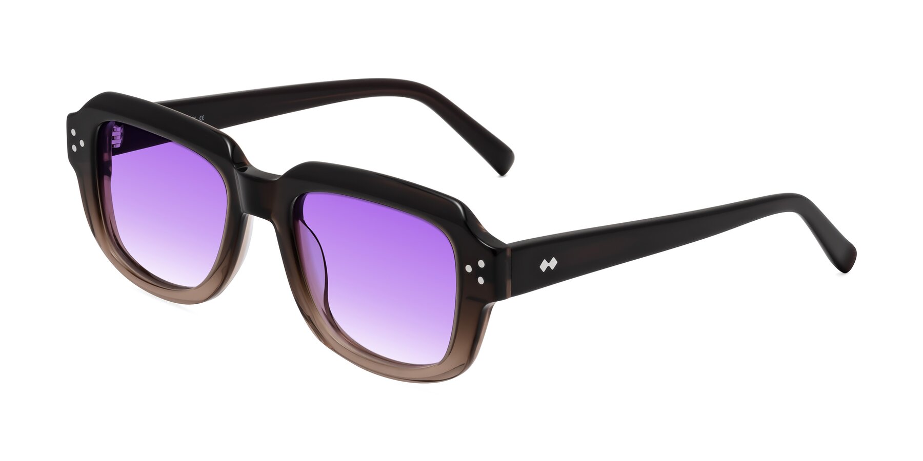 Angle of Bruges in Gradient Brown with Purple Gradient Lenses