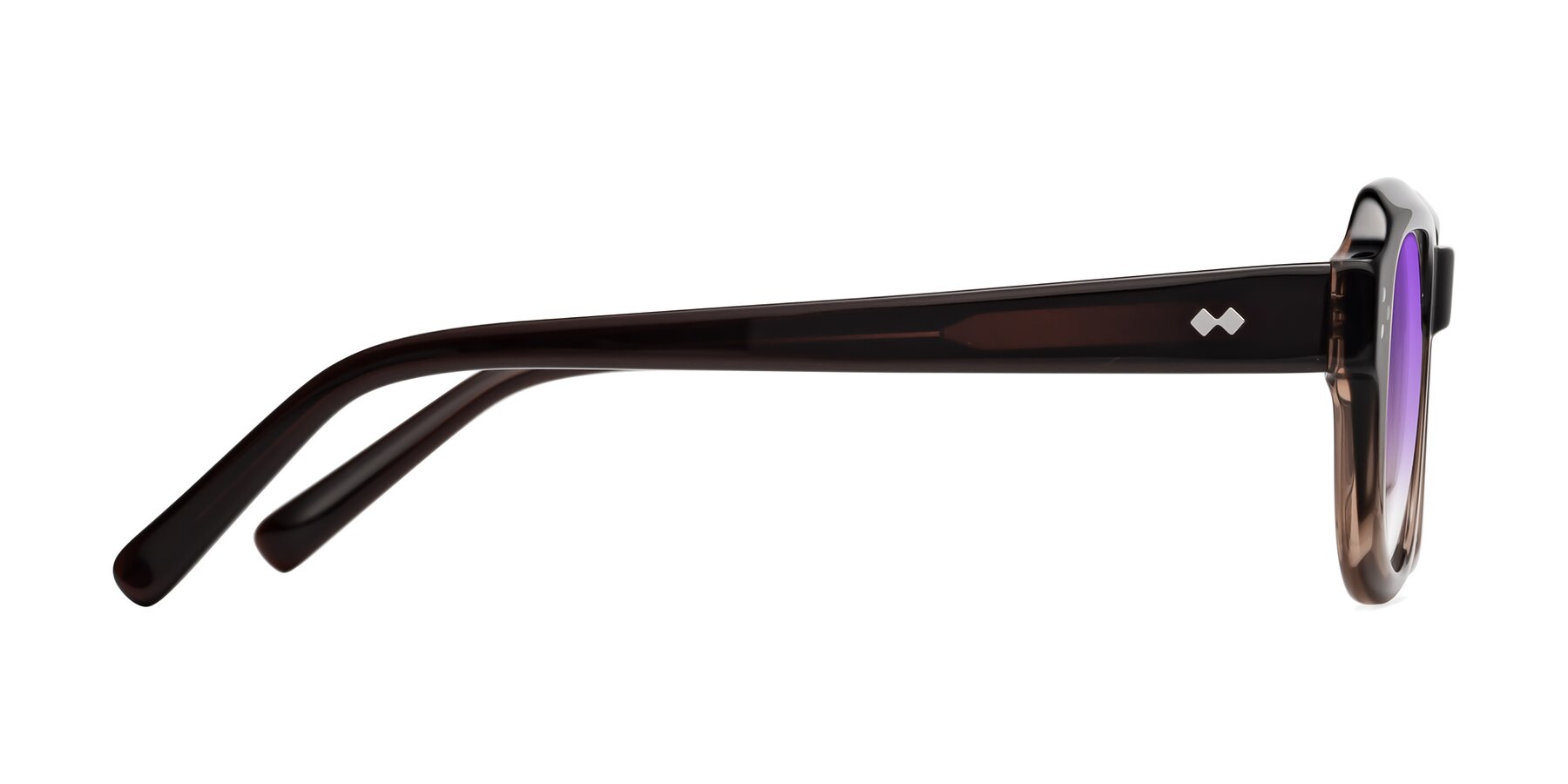 Side of Bruges in Gradient Brown with Purple Gradient Lenses