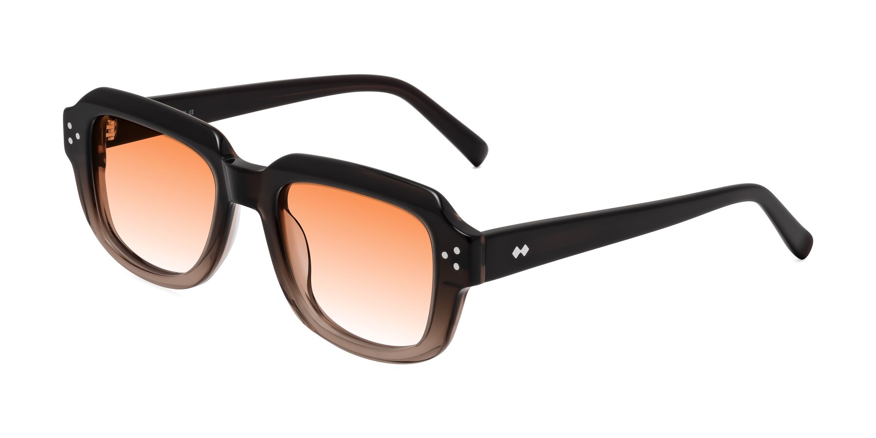 Angle of Bruges in Gradient Brown with Orange Gradient Lenses