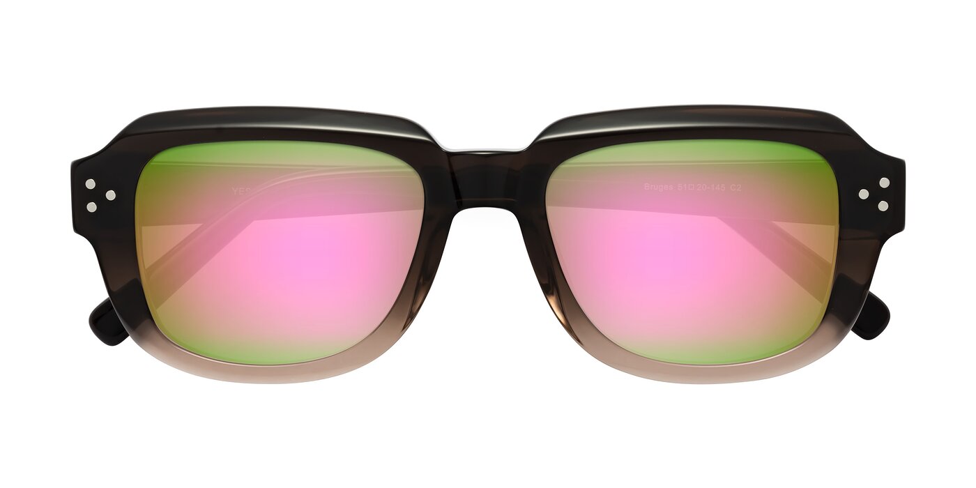 Bruges - Gradient Brown Flash Mirrored Sunglasses