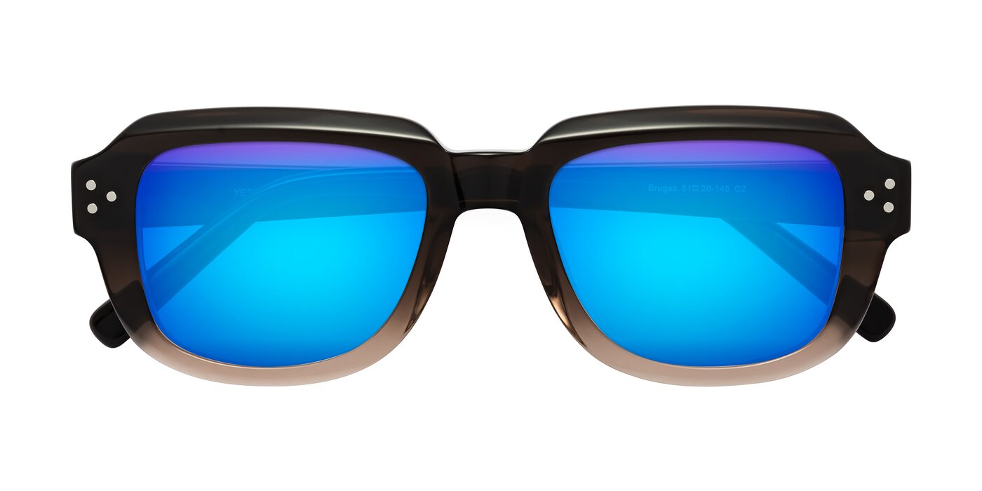 Bruges - Gradient Brown Flash Mirrored Sunglasses