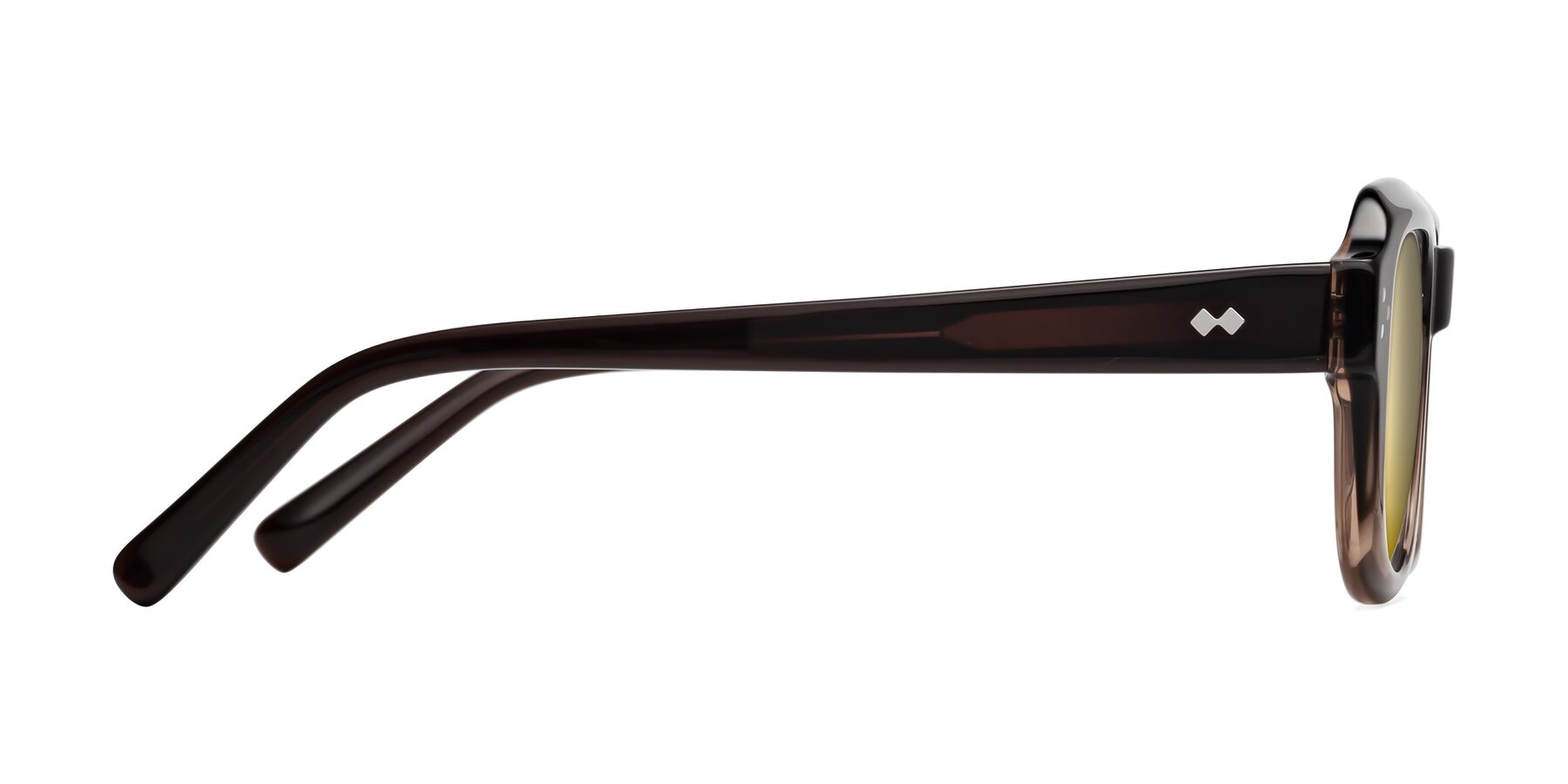 Side of Bruges in Gradient Brown with Gold Mirrored Lenses