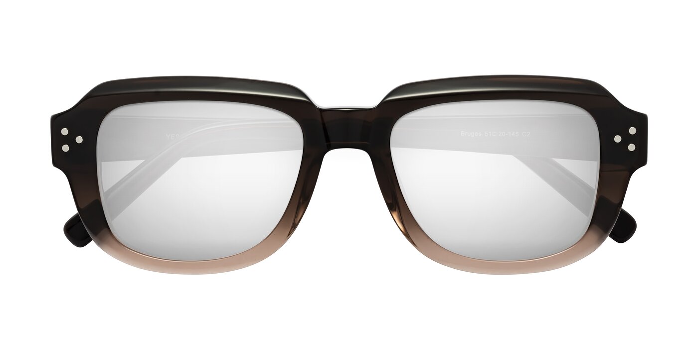 Bruges - Gradient Brown Flash Mirrored Sunglasses