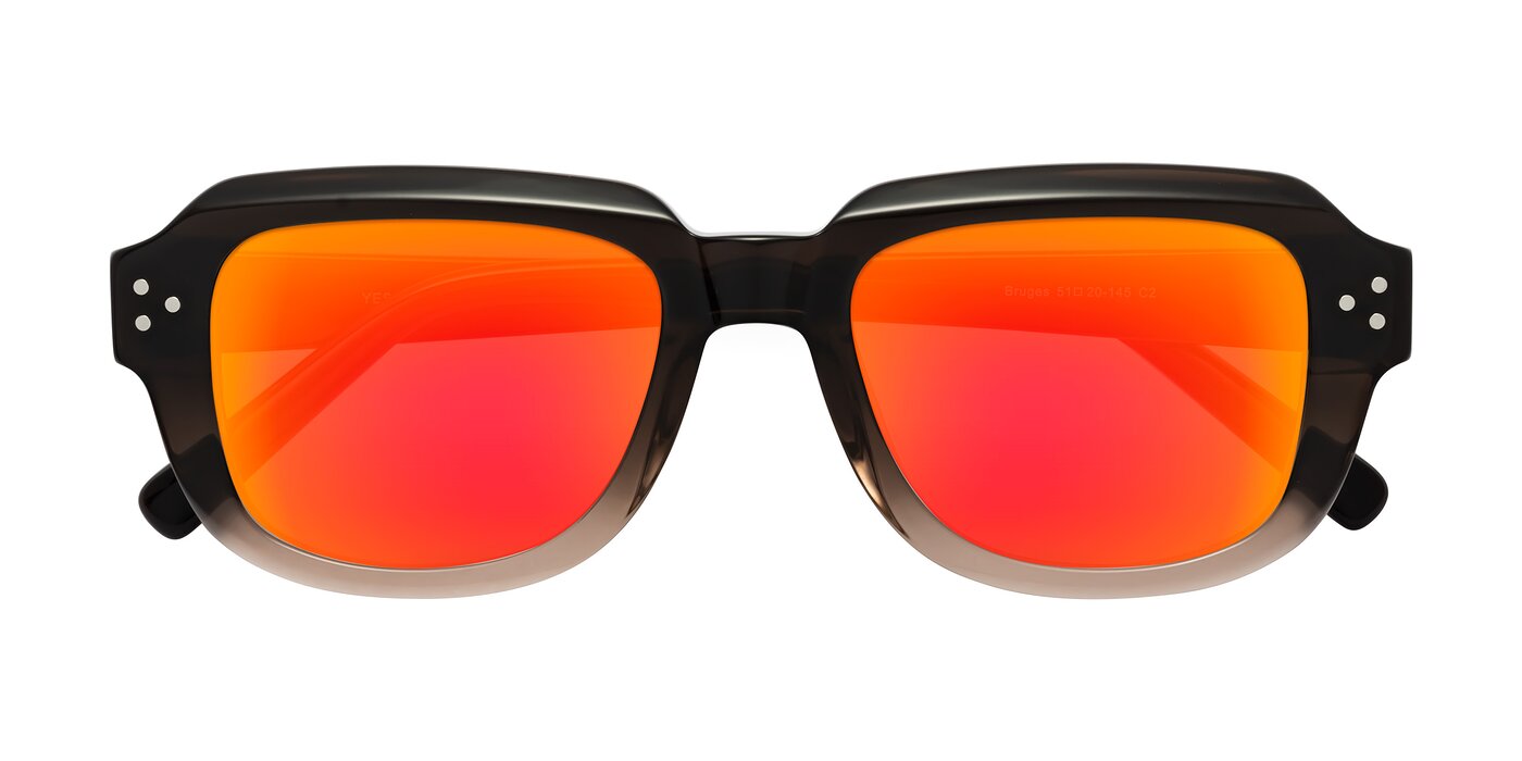 Bruges - Gradient Brown Flash Mirrored Sunglasses