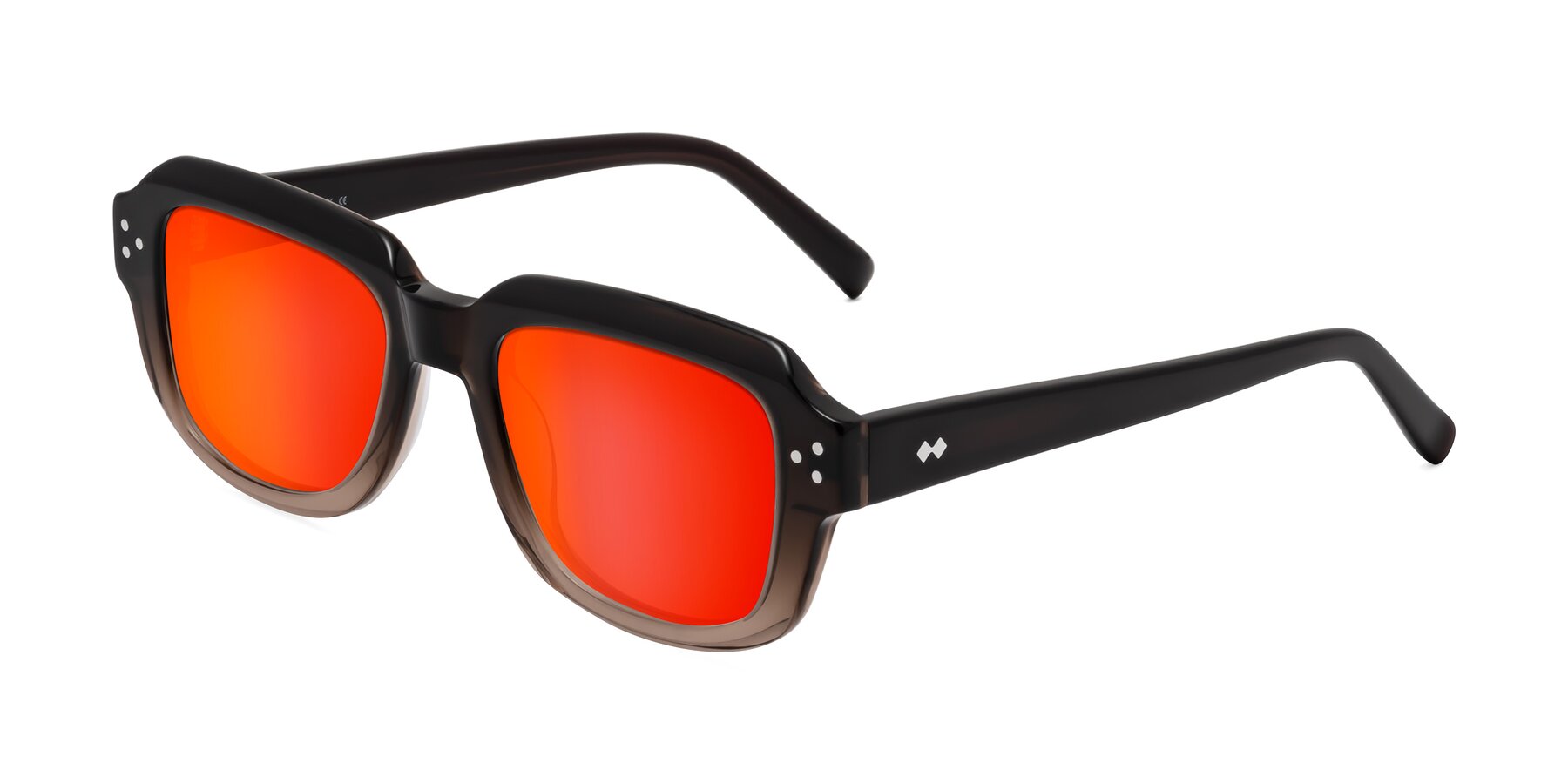 Angle of Bruges in Gradient Brown with Red Gold Mirrored Lenses