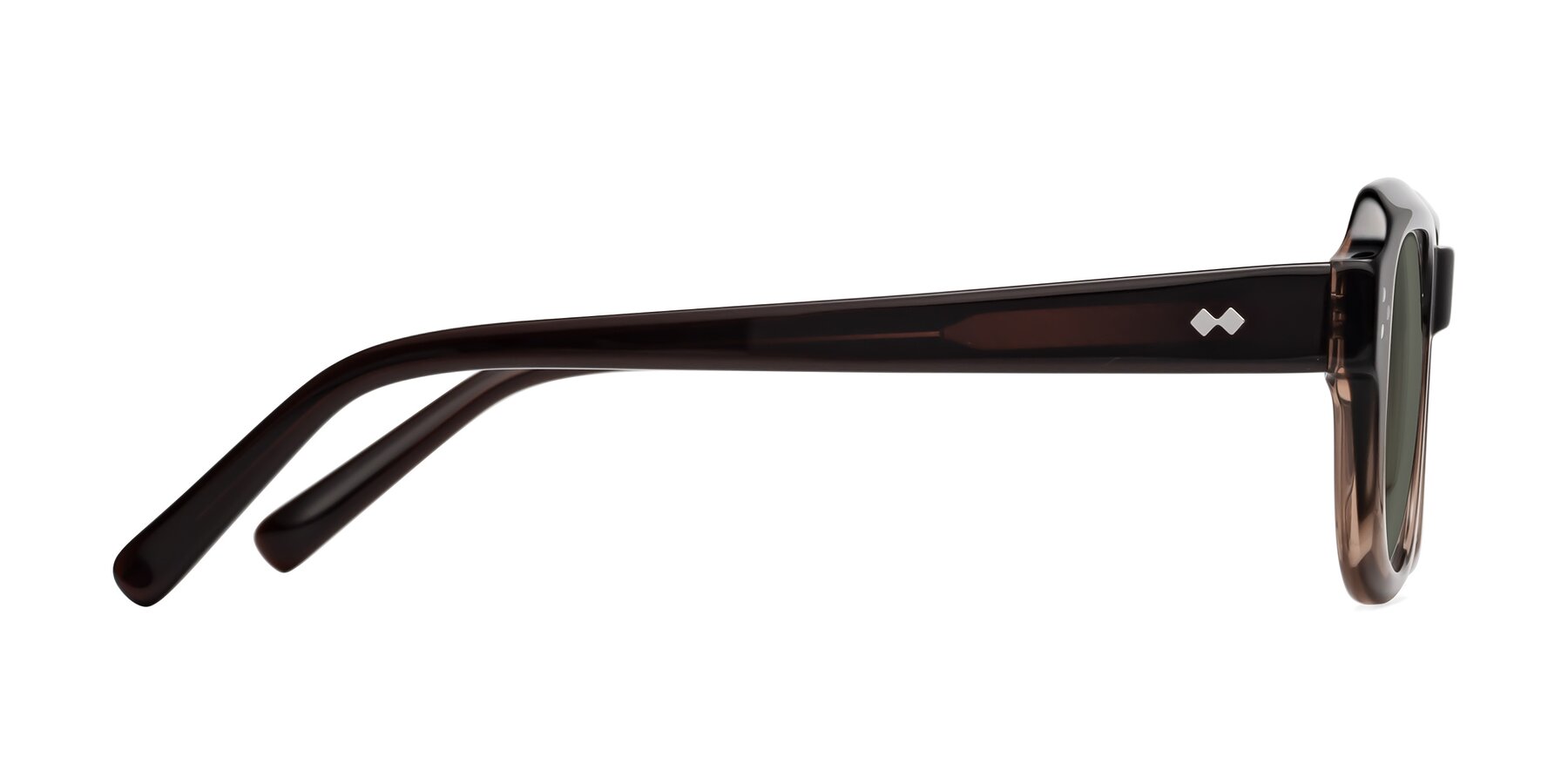 Side of Bruges in Gradient Brown with Gray Polarized Lenses