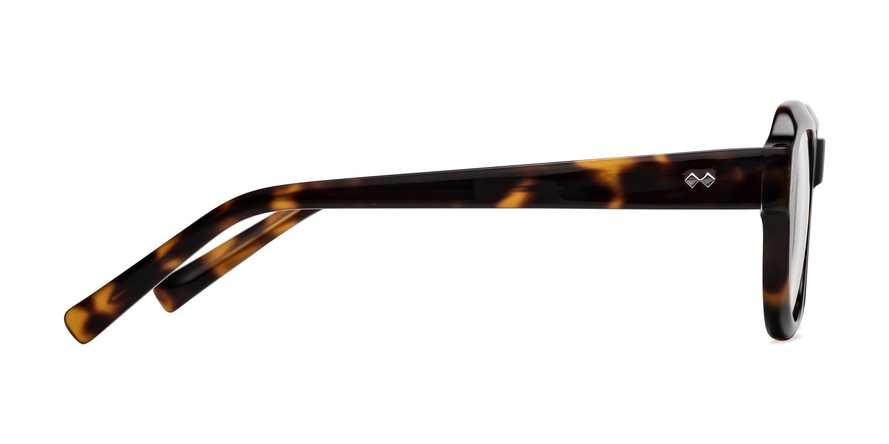 Side of Bruges in Tortoise with Clear Eyeglass Lenses