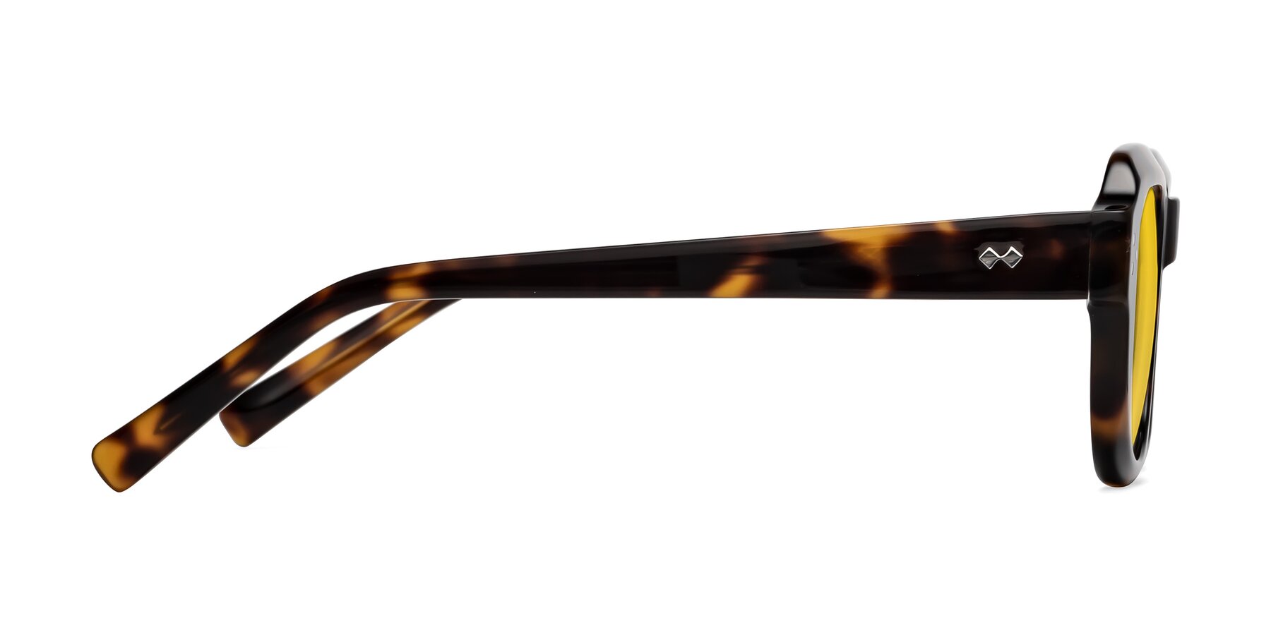 Side of Bruges in Tortoise with Yellow Tinted Lenses