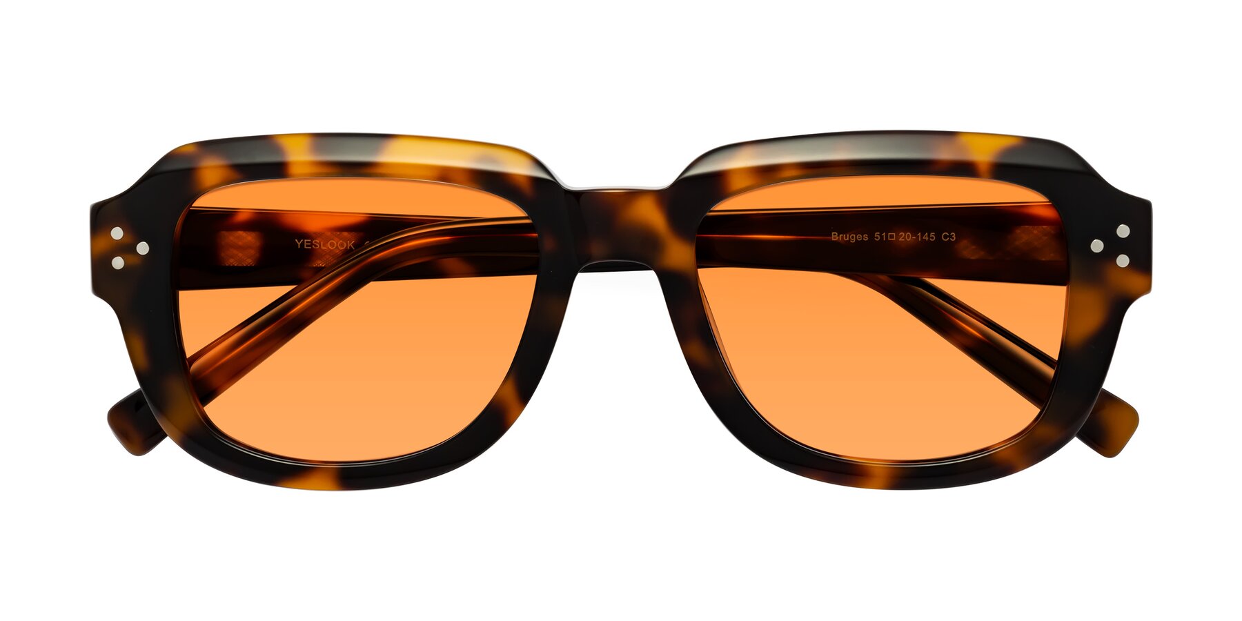 Folded Front of Bruges in Tortoise with Orange Tinted Lenses
