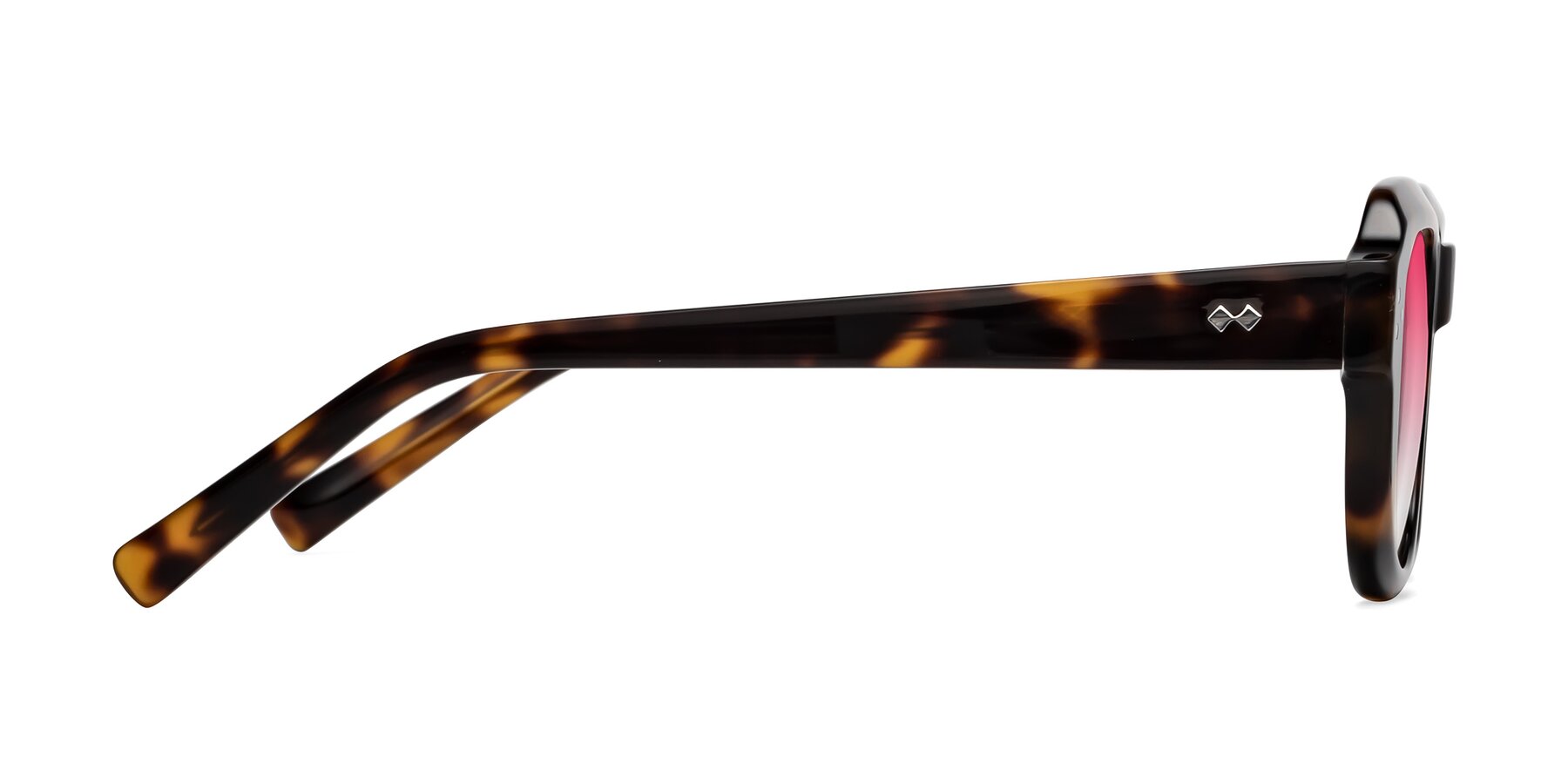 Side of Bruges in Tortoise with Pink Gradient Lenses