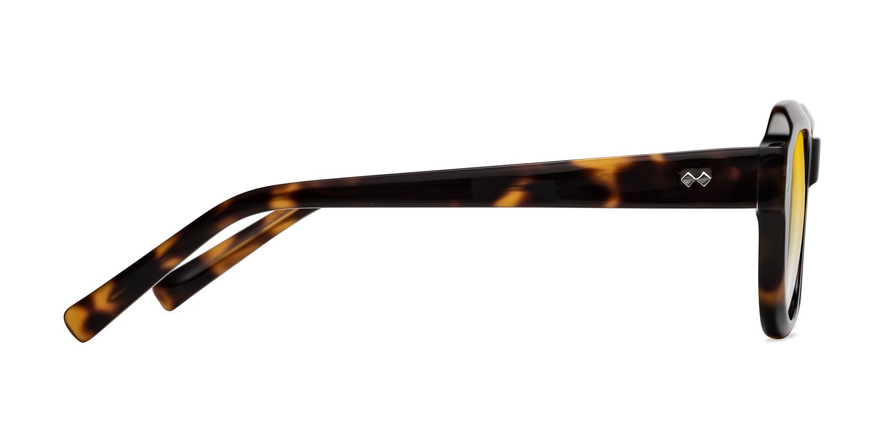 Side of Bruges in Tortoise with Yellow Gradient Lenses