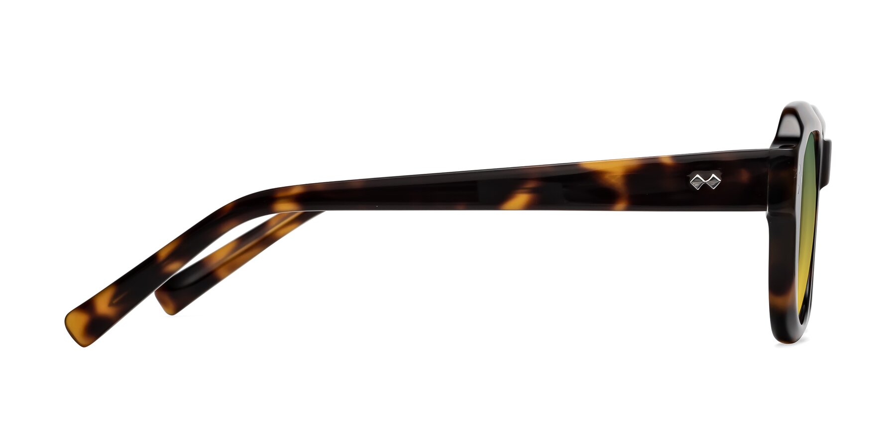 Side of Bruges in Tortoise with Green / Yellow Gradient Lenses
