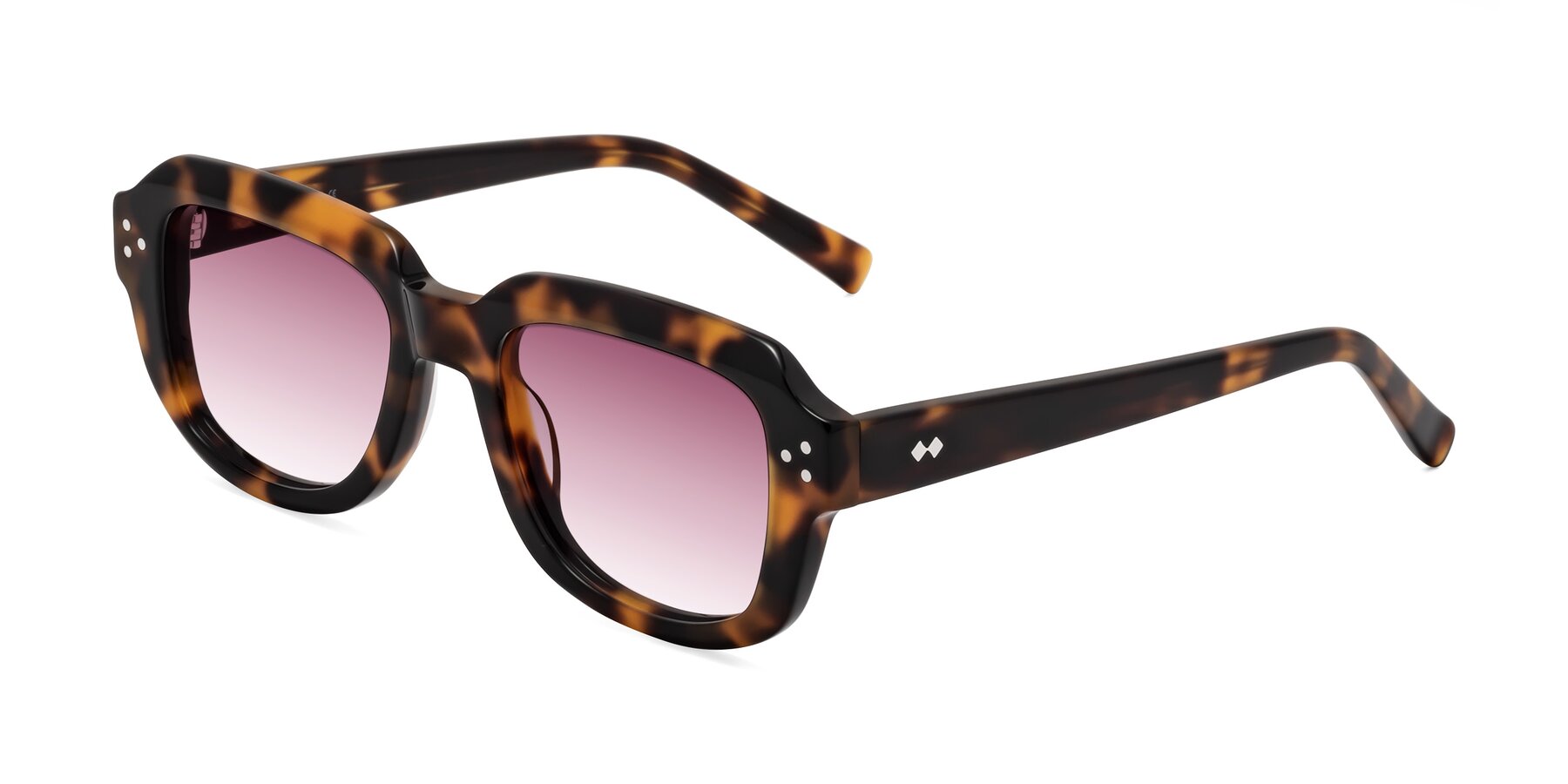 Angle of Bruges in Tortoise with Wine Gradient Lenses