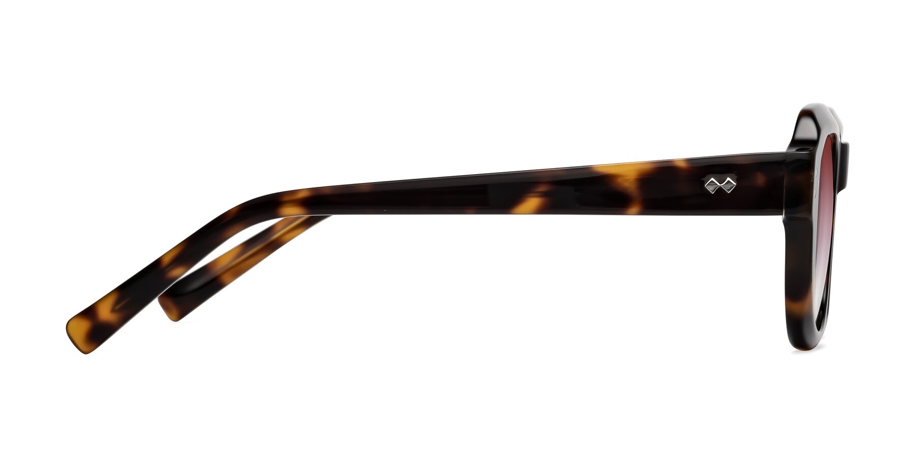 Side of Bruges in Tortoise with Garnet Gradient Lenses