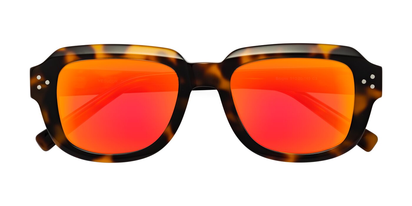 Bruges - Tortoise Flash Mirrored Sunglasses