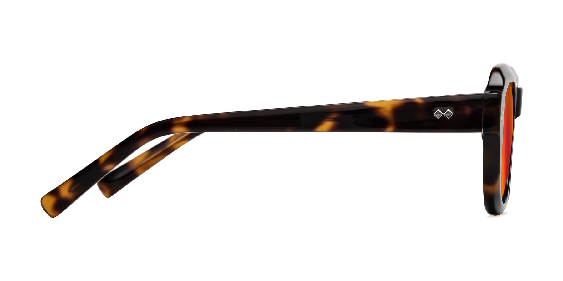Side of Bruges in Tortoise with Red Gold Mirrored Lenses