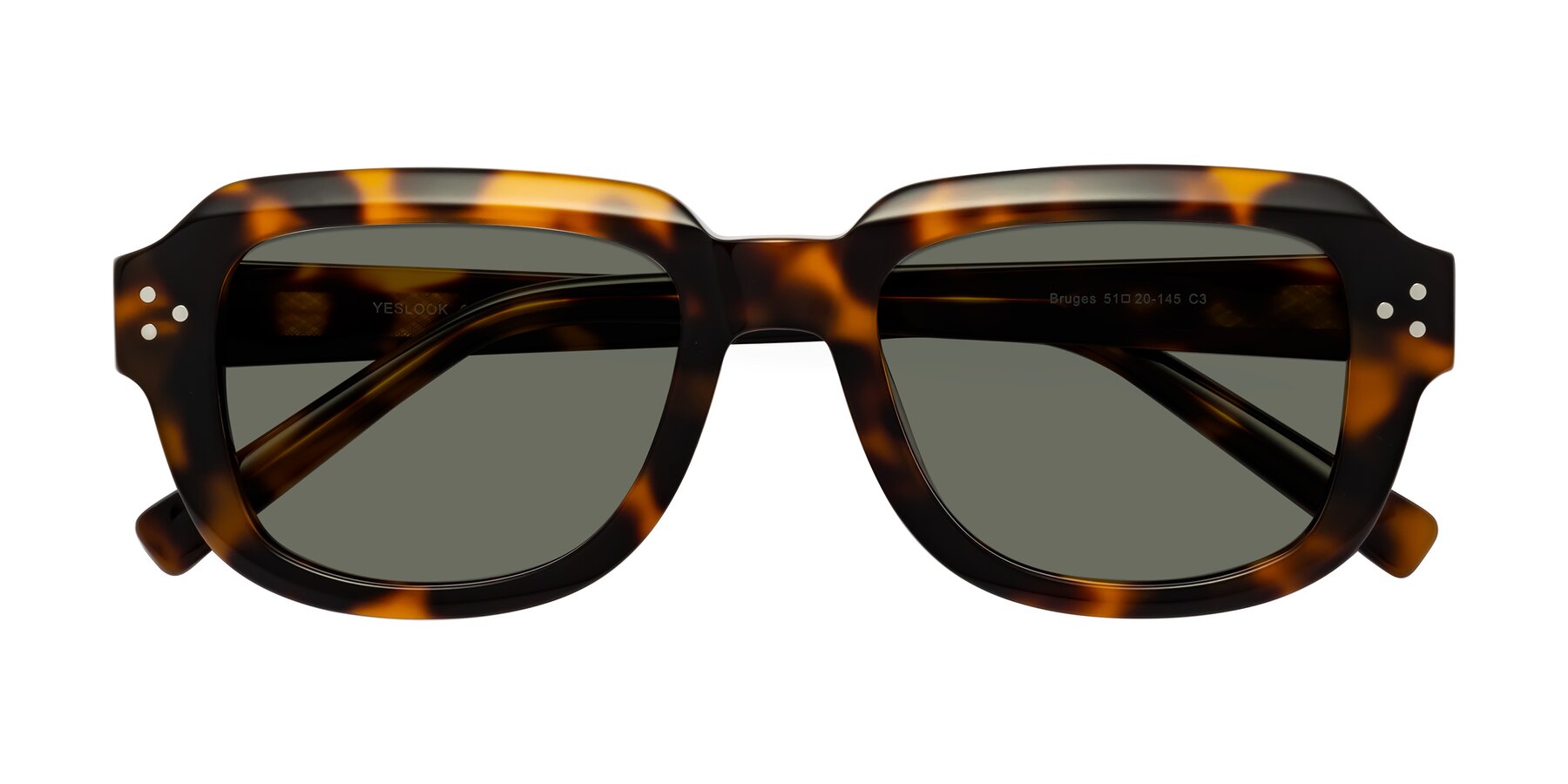 Folded Front of Bruges in Tortoise with Gray Polarized Lenses