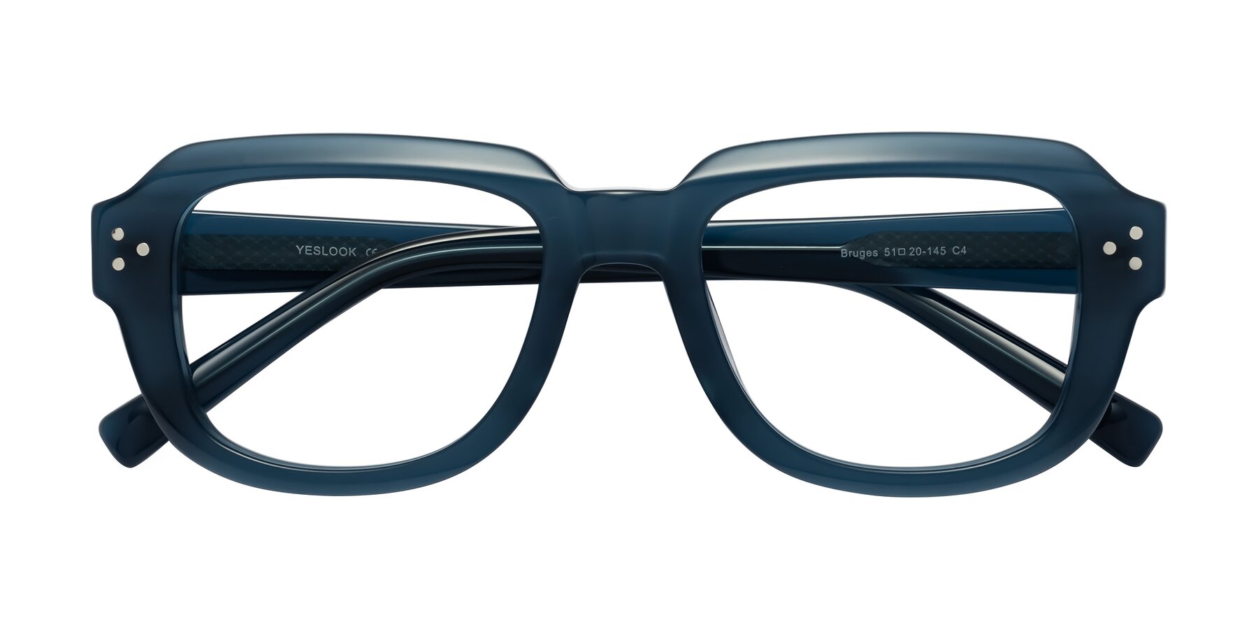 Folded Front of Bruges in Blue with Clear Eyeglass Lenses