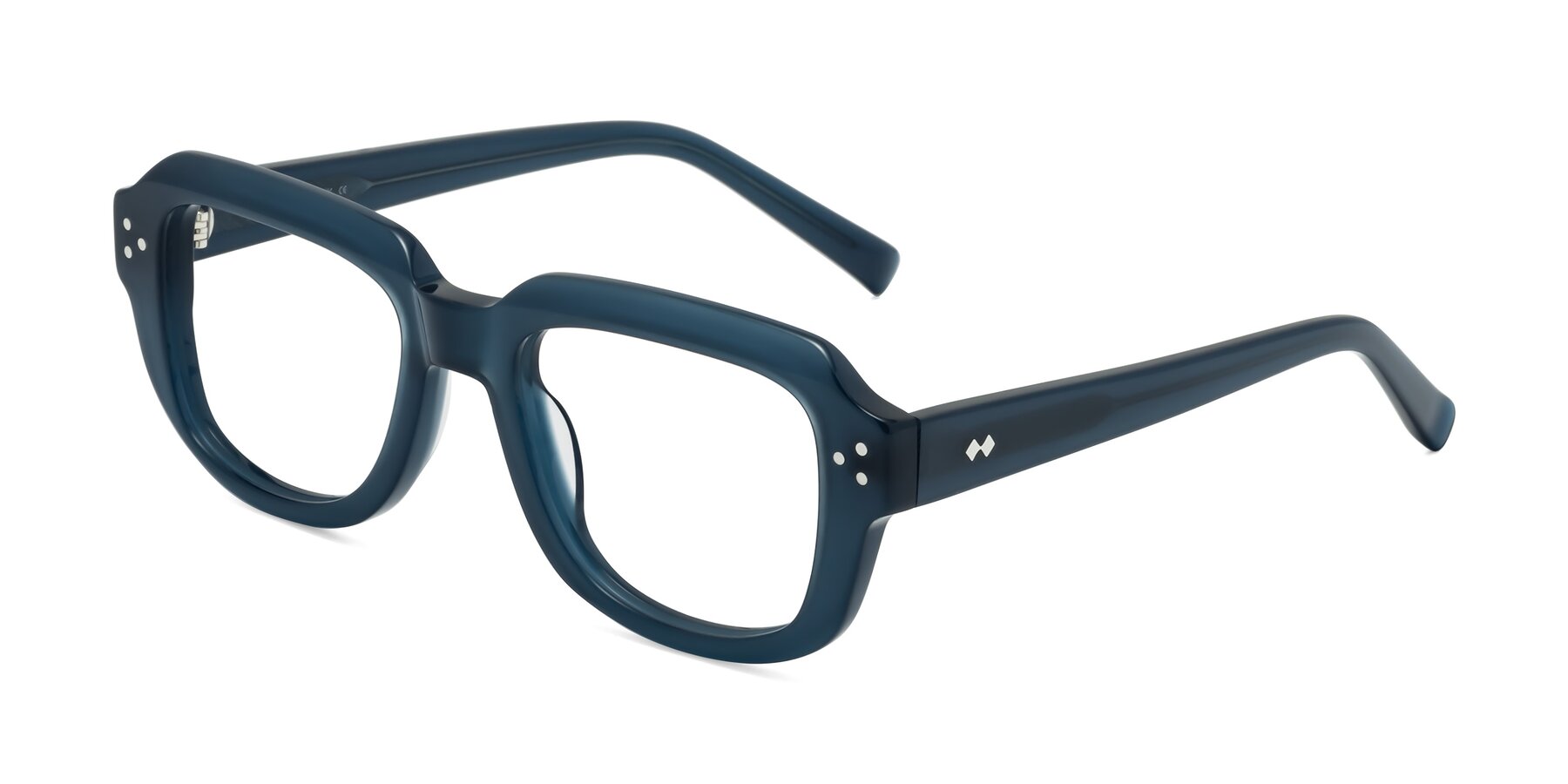 Angle of Bruges in Blue with Clear Eyeglass Lenses