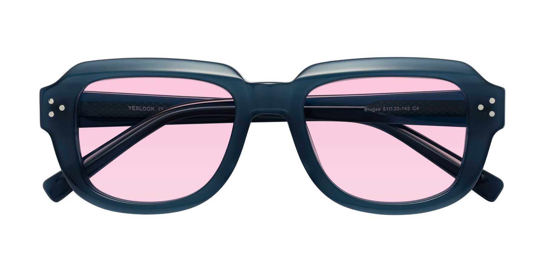 Folded Front of Bruges in Blue with Light Pink Tinted Lenses