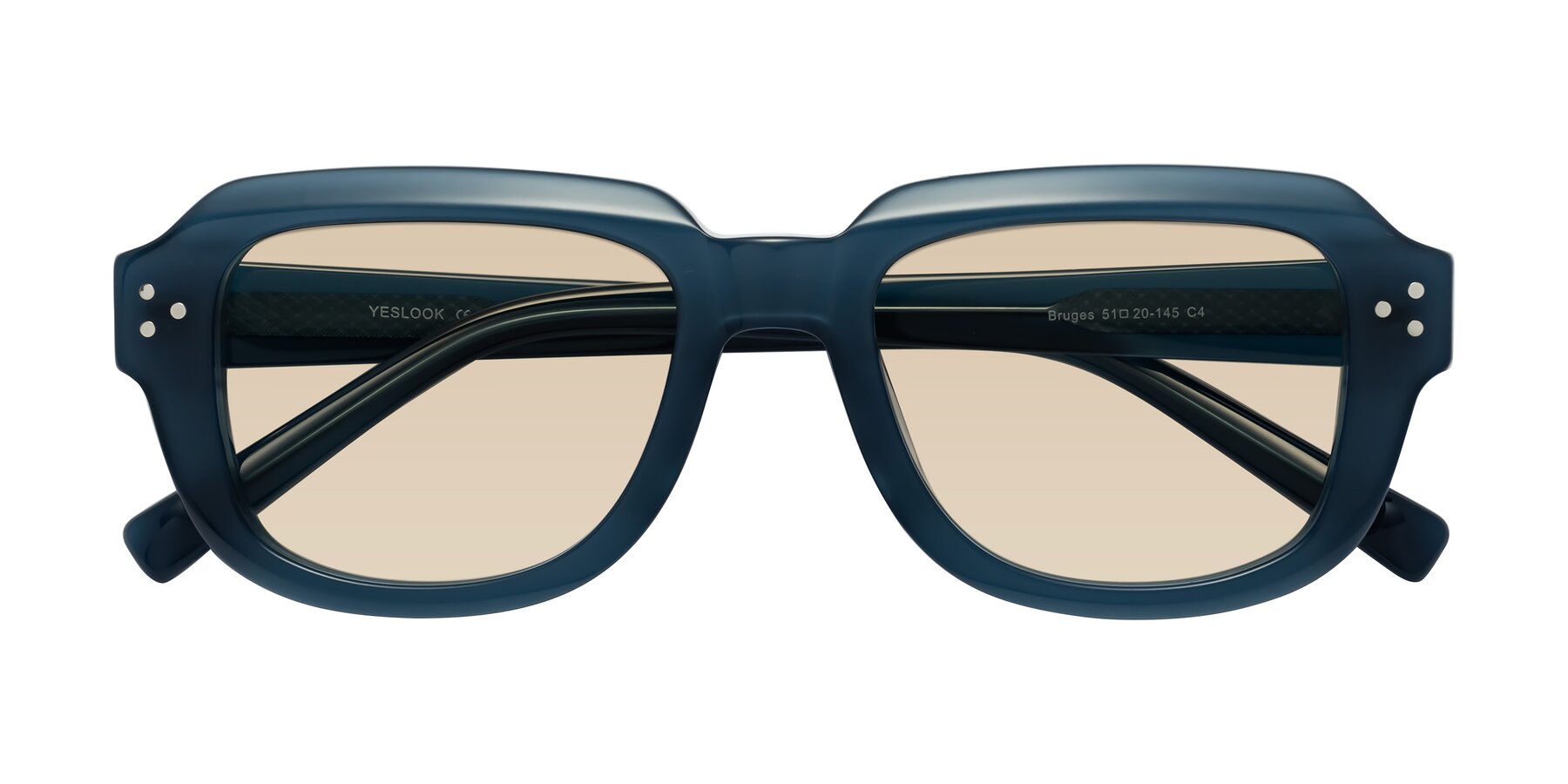 Folded Front of Bruges in Blue with Light Brown Tinted Lenses