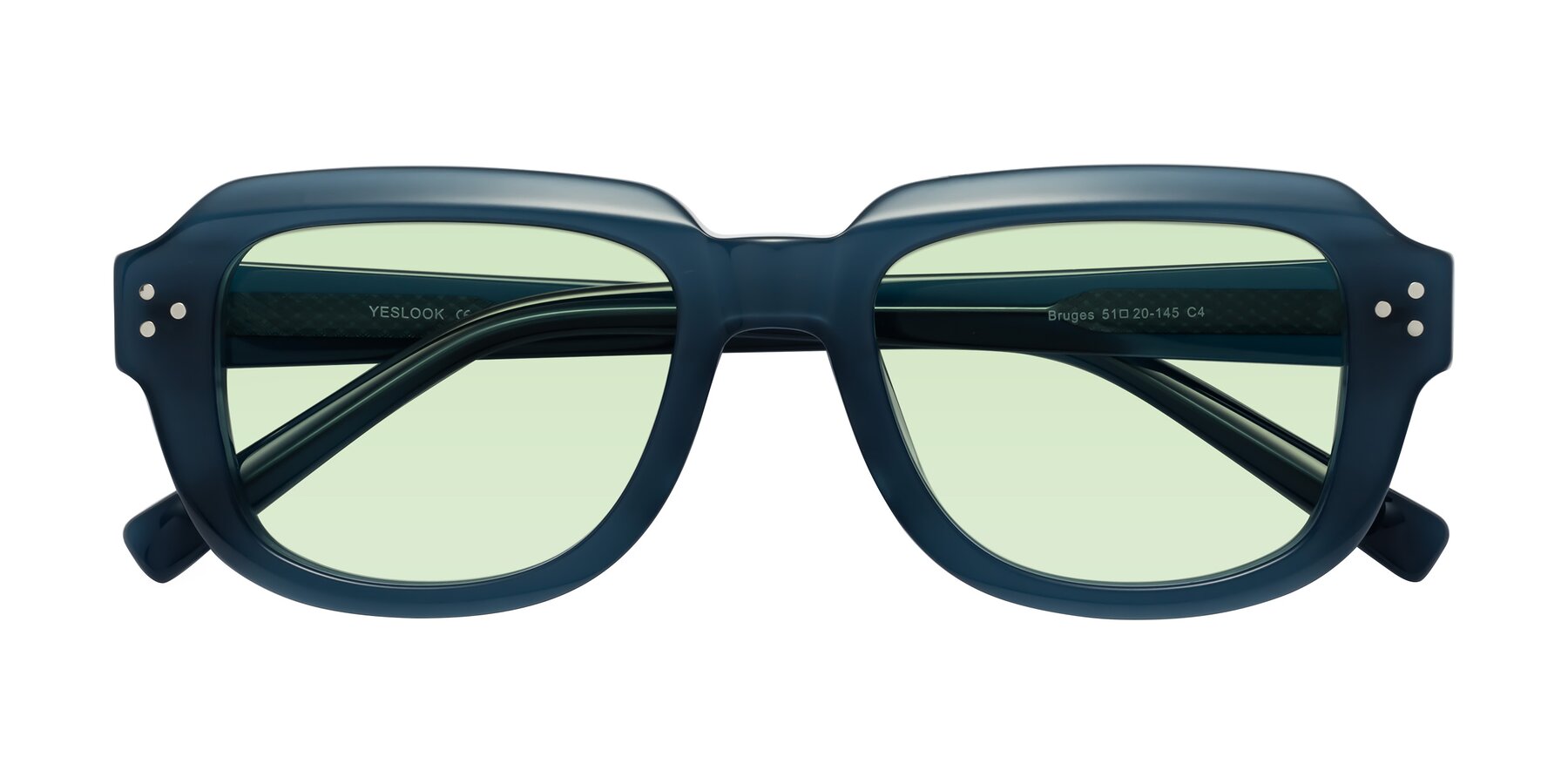 Folded Front of Bruges in Blue with Light Green Tinted Lenses