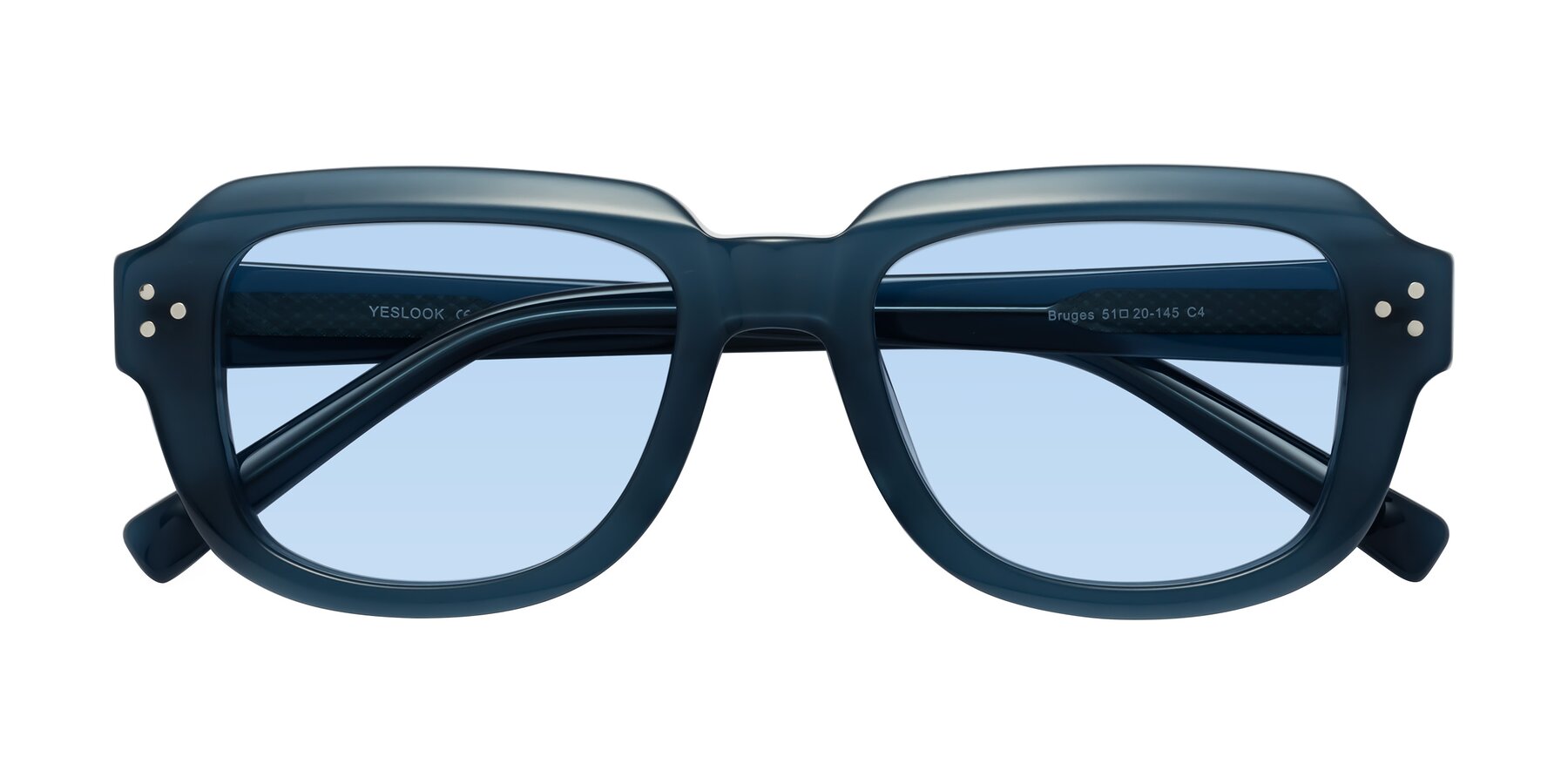 Folded Front of Bruges in Blue with Light Blue Tinted Lenses