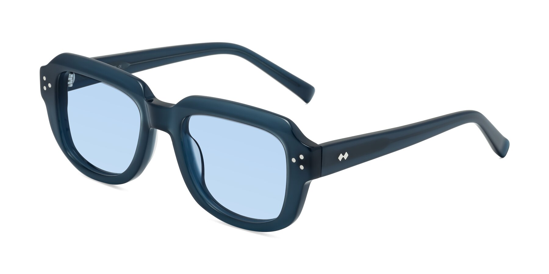 Angle of Bruges in Blue with Light Blue Tinted Lenses