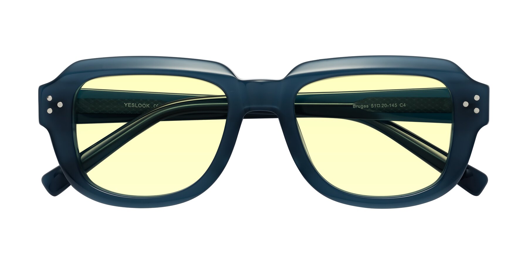Folded Front of Bruges in Blue with Light Yellow Tinted Lenses