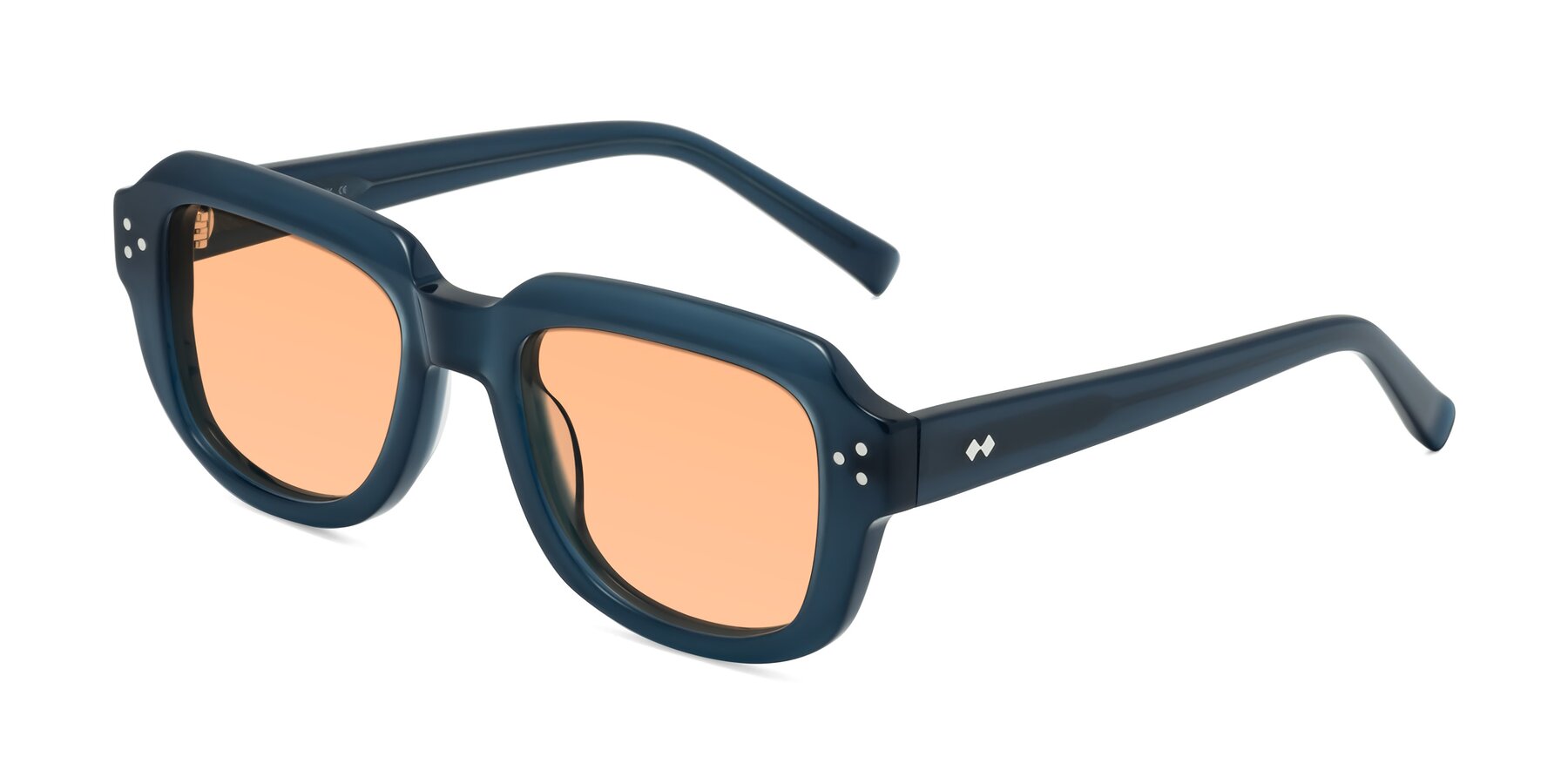 Angle of Bruges in Blue with Light Orange Tinted Lenses
