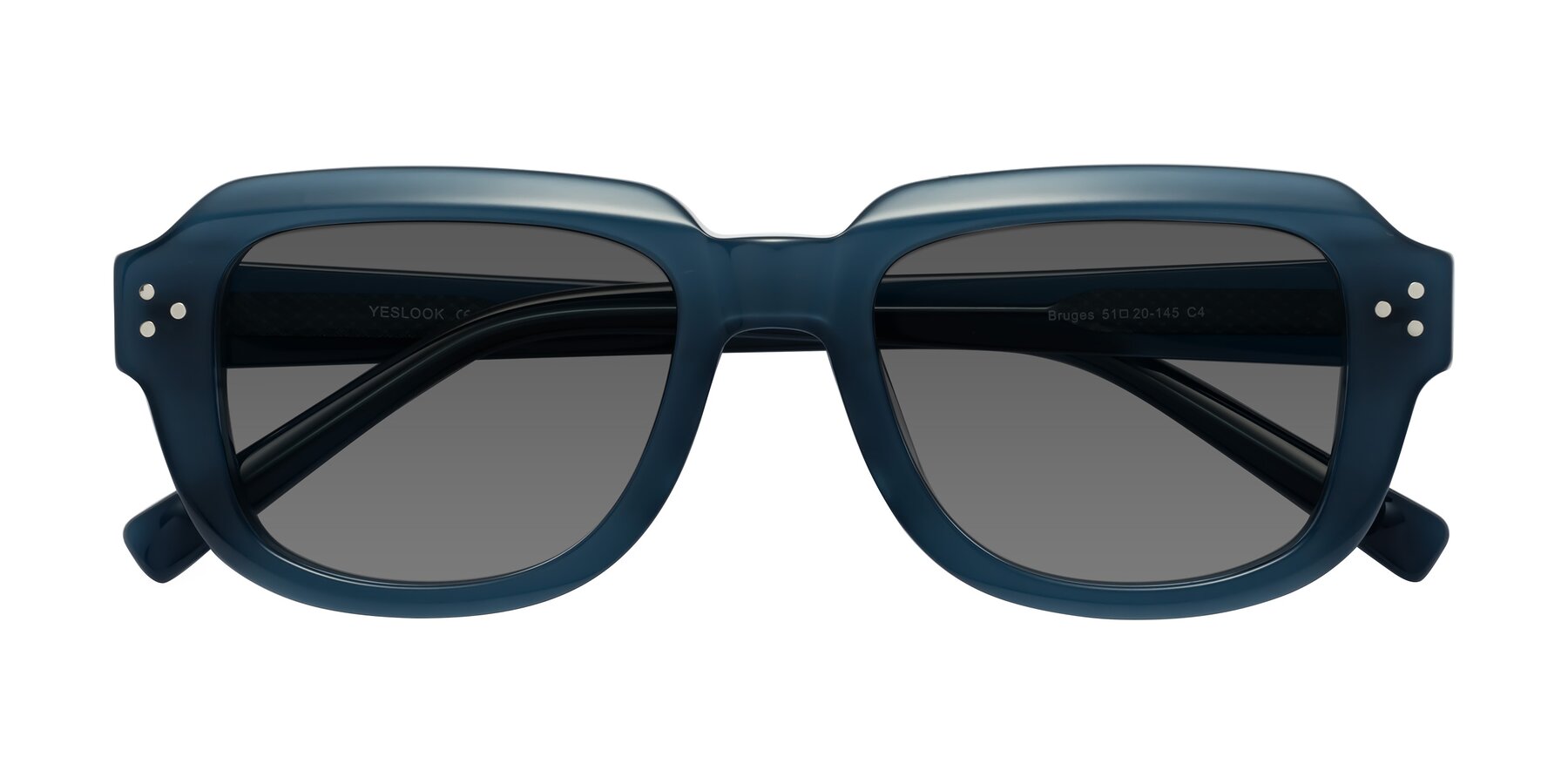 Folded Front of Bruges in Blue with Medium Gray Tinted Lenses