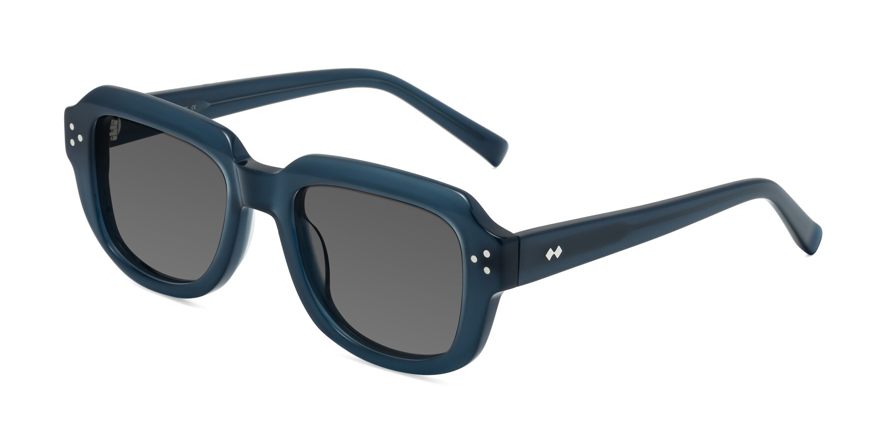 Angle of Bruges in Blue with Medium Gray Tinted Lenses