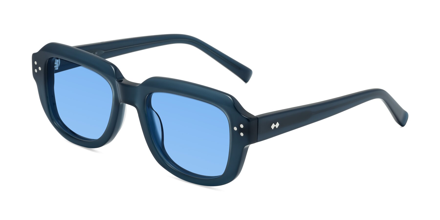 Angle of Bruges in Blue with Medium Blue Tinted Lenses