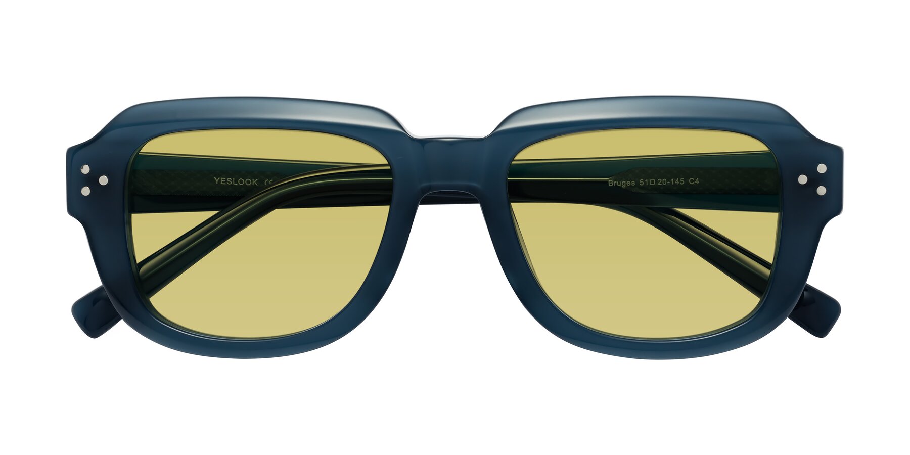 Folded Front of Bruges in Blue with Medium Champagne Tinted Lenses
