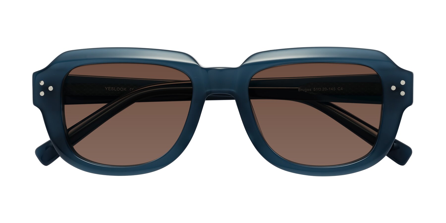 Folded Front of Bruges in Blue with Brown Tinted Lenses