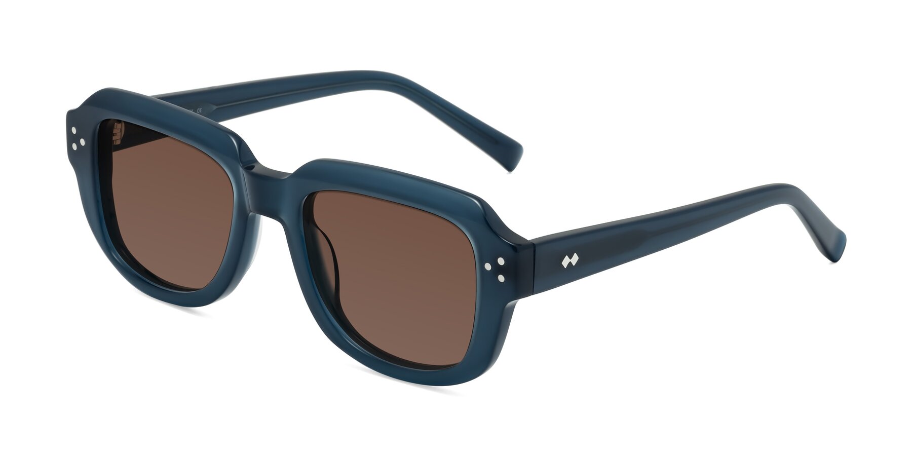Angle of Bruges in Blue with Brown Tinted Lenses