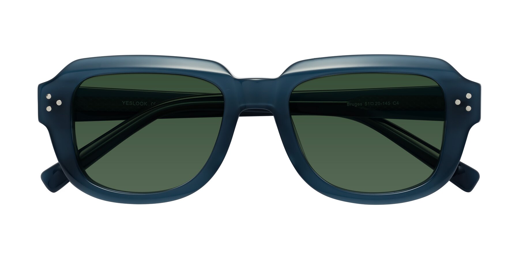 Folded Front of Bruges in Blue with Green Tinted Lenses