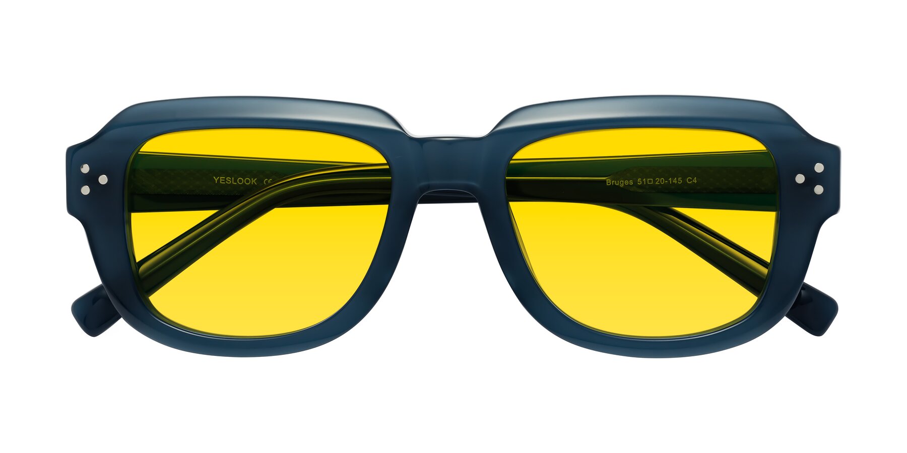 Folded Front of Bruges in Blue with Yellow Tinted Lenses