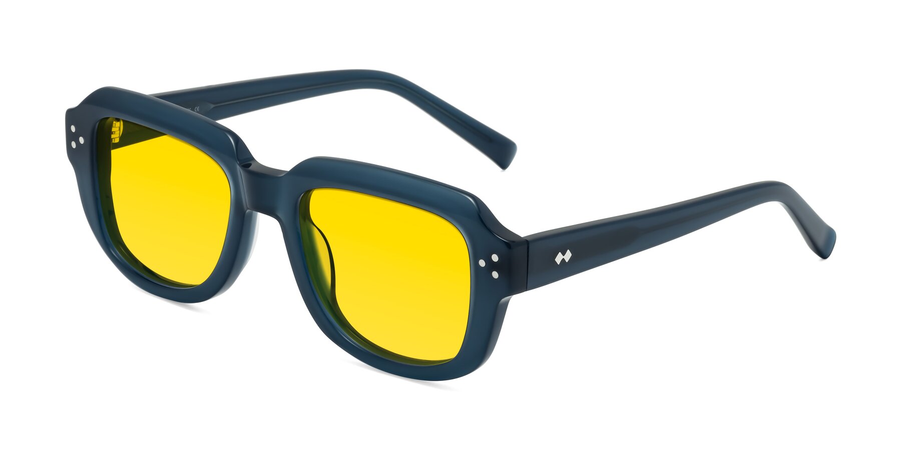 Angle of Bruges in Blue with Yellow Tinted Lenses