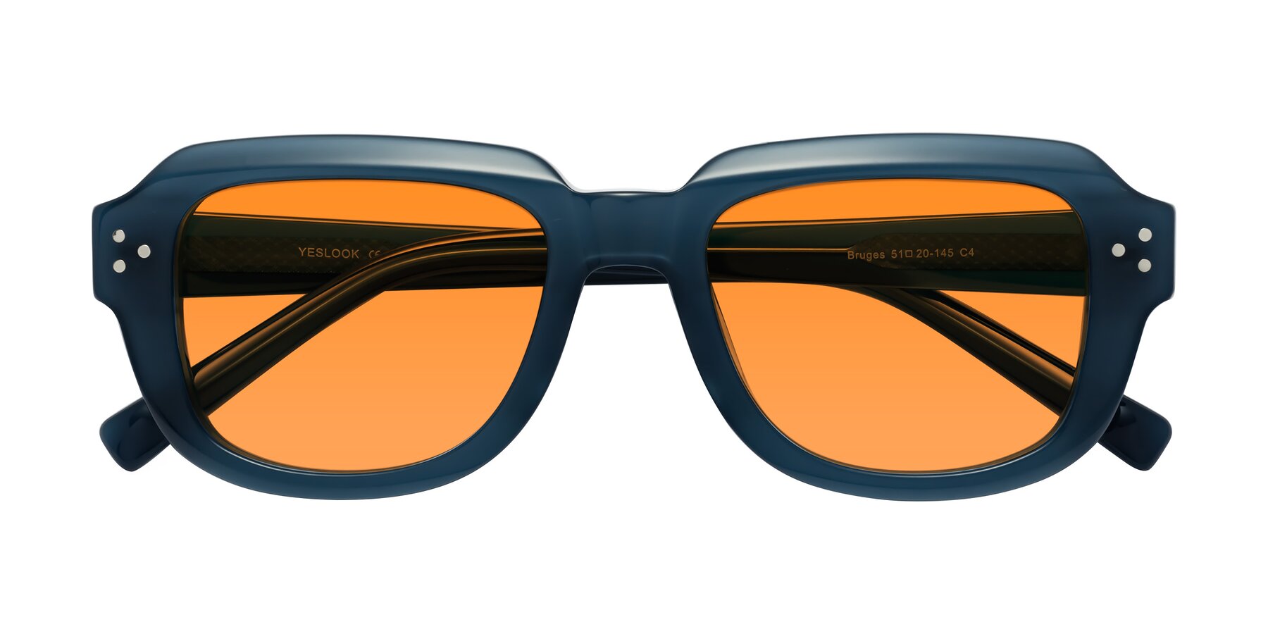 Folded Front of Bruges in Blue with Orange Tinted Lenses