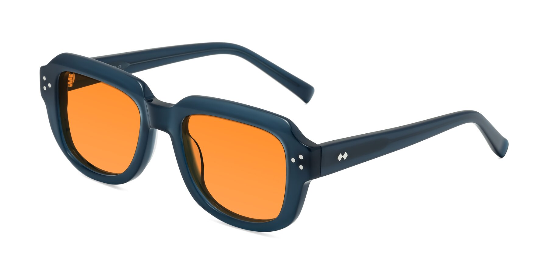 Angle of Bruges in Blue with Orange Tinted Lenses