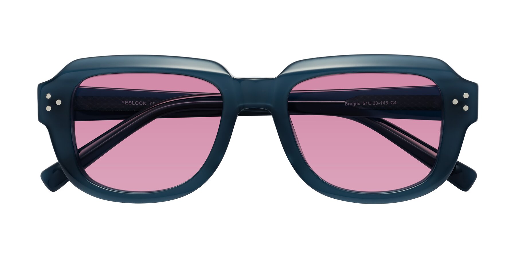 Folded Front of Bruges in Blue with Medium Wine Tinted Lenses