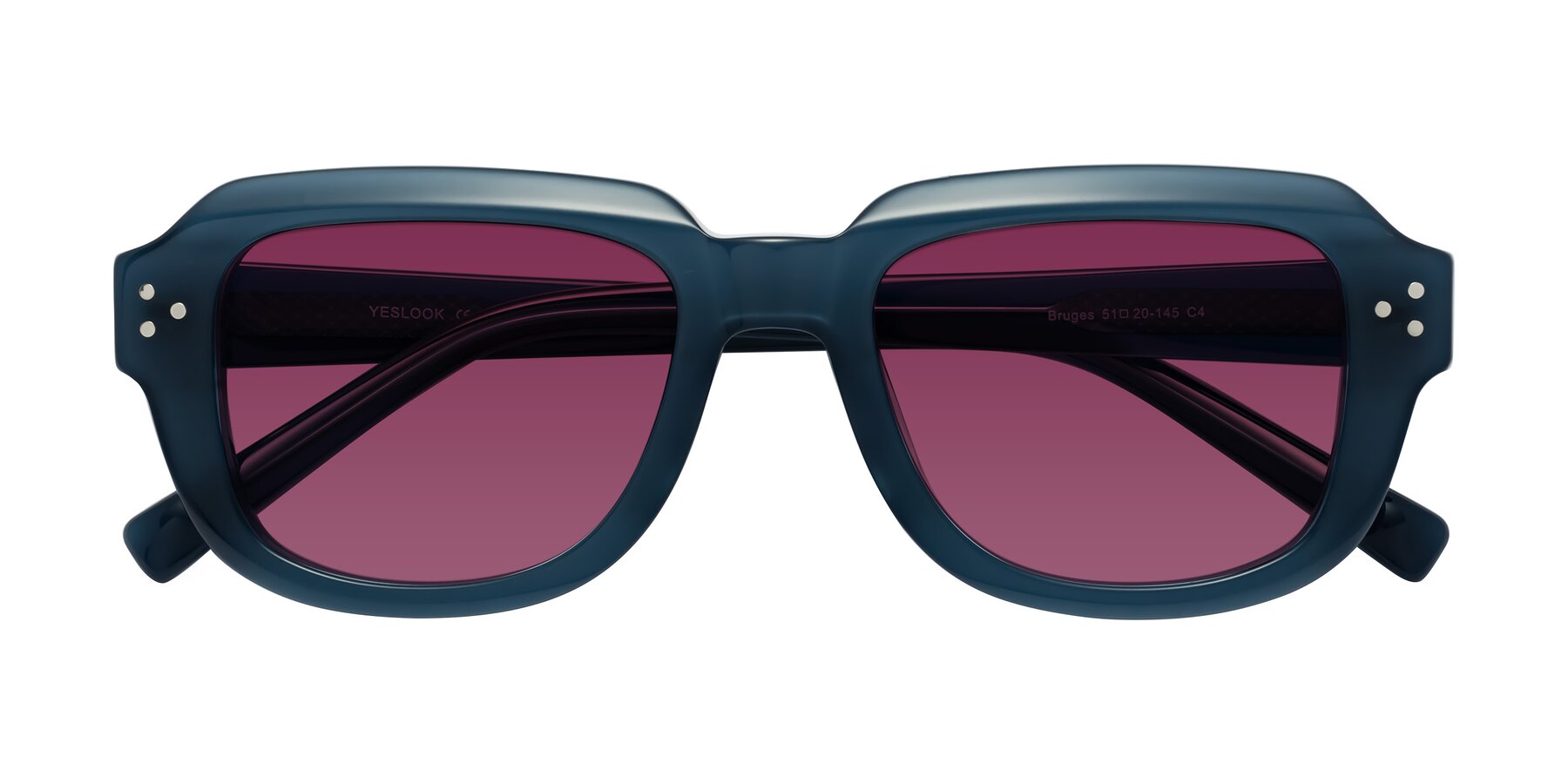 Folded Front of Bruges in Blue with Wine Tinted Lenses
