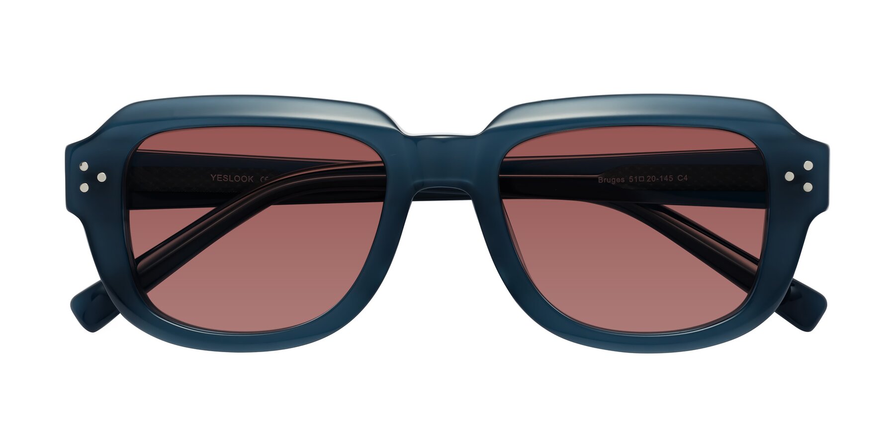 Folded Front of Bruges in Blue with Garnet Tinted Lenses