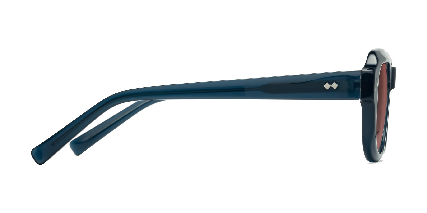 Side of Bruges in Blue with Garnet Tinted Lenses