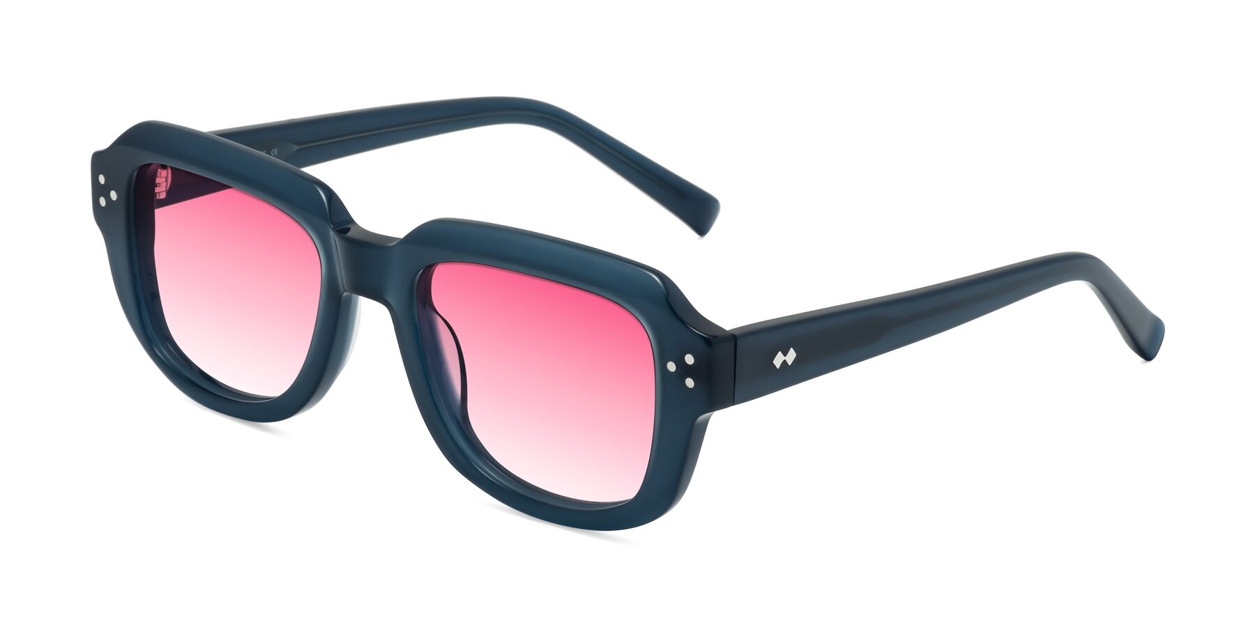Angle of Bruges in Blue with Pink Gradient Lenses