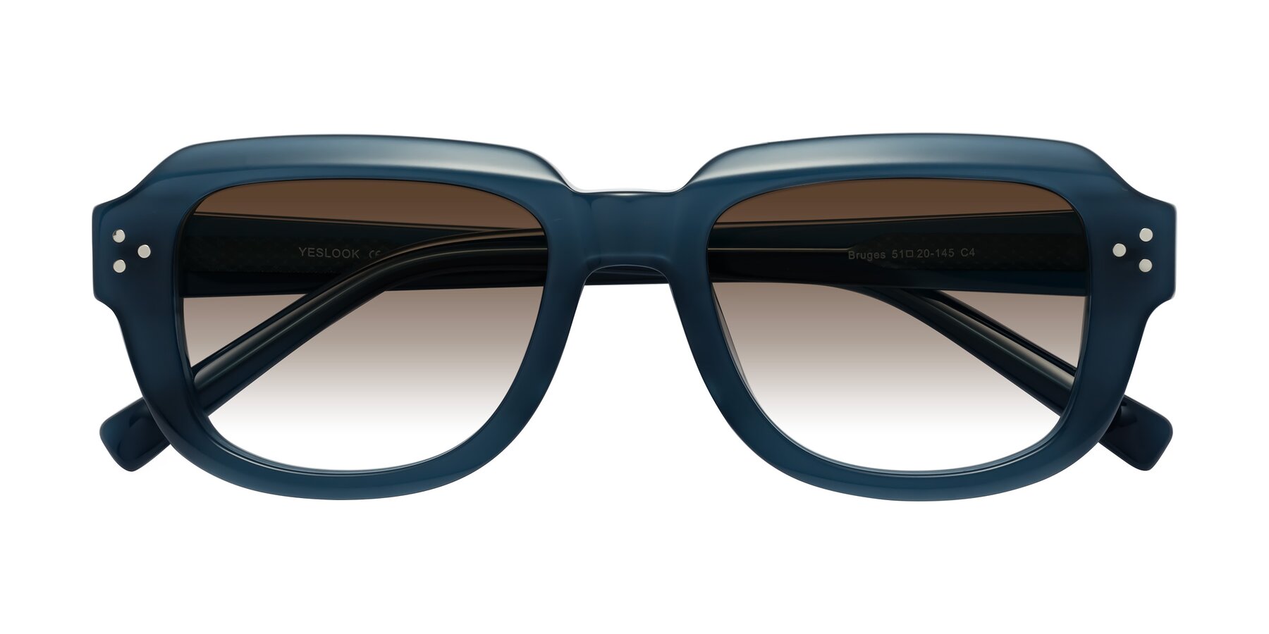 Folded Front of Bruges in Blue with Brown Gradient Lenses